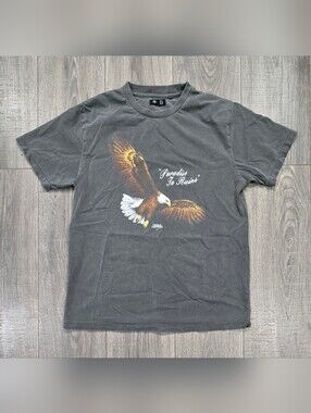 Thrills Washed Charcoal Crew Neck Tee. #498